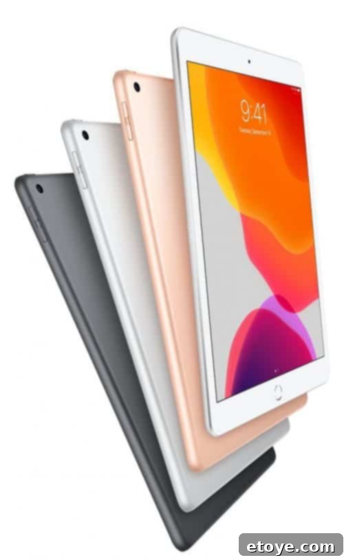 Win an Apple iPad 4 iPad displaying various apps for learning, creativity, and daily organization