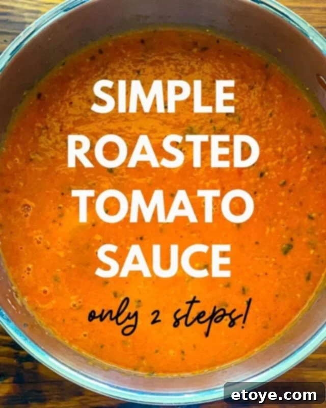 simple roasted tomato sauce recipe final shot
