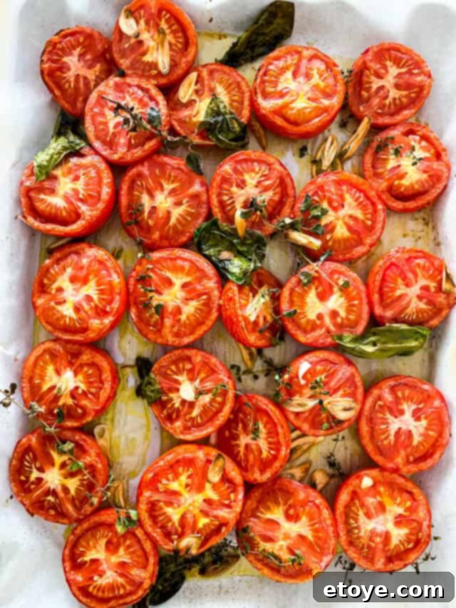 roasted tomatoes with garlic and fresh herbs recipe