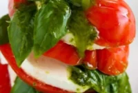 Vibrant Caprese with Fresh Basil Vinaigrette
