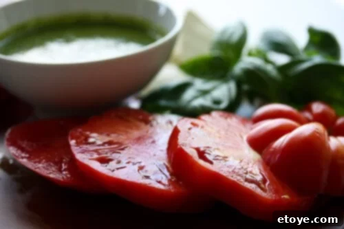 Tomato Slicing for Caprese Caprese Salad with Basil Vinaigrette: Tomato Slicing for Stacking