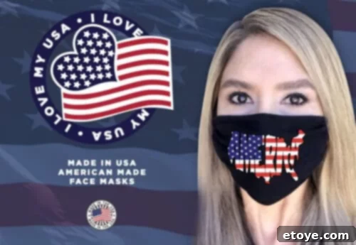 Kitchen Revelations 2 Comfortable, adjustable Made in USA face mask with filter pocket, featuring a subtle design.