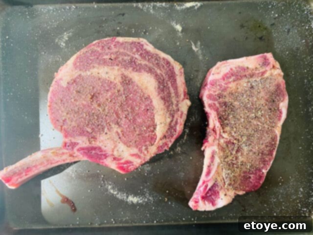 Mr.Steak: The Full Review & An Exciting Giveaway 4 Seasoning Mr. Steak cuts with salt, pepper, and garlic