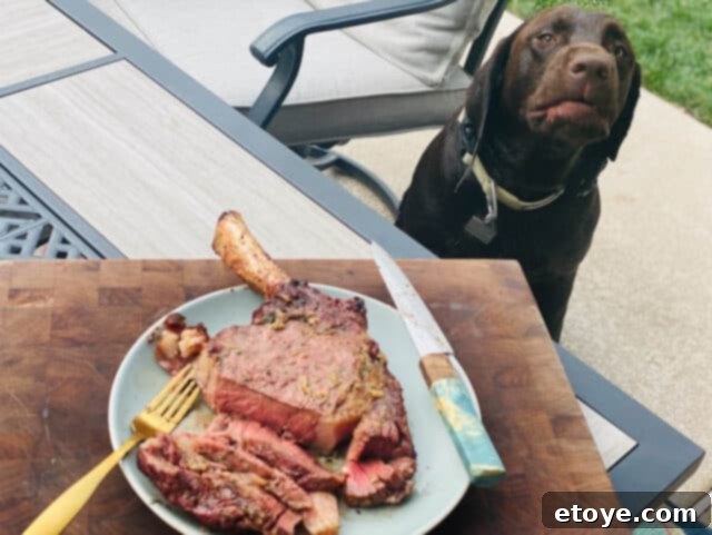 Mr.Steak: The Full Review & An Exciting Giveaway 8 Cutting into a perfectly cooked Mr. Steak ribeye