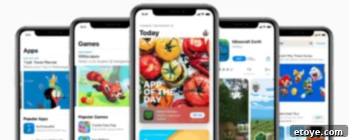 Apple App Store & iTunes Instant Win 3 Vibrant collage of various Apple service logos including App Store, Apple Music, and Apple TV+ on an iPhone screen