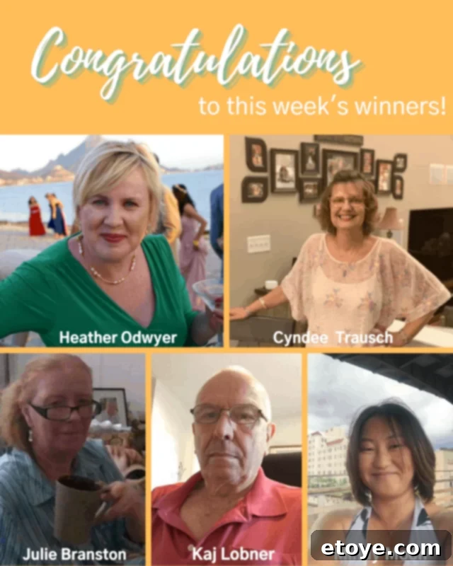 Winners of Steamy Kitchen Giveaways