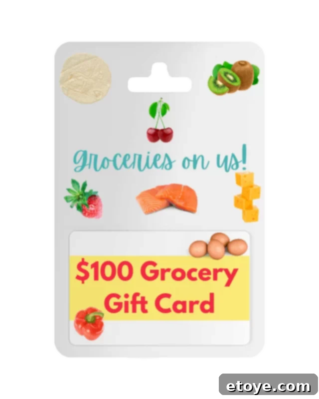 Win a 100 Grocery Gift Card 2 A grocery cart filled with fresh produce and essential items, ready for a shopping spree
