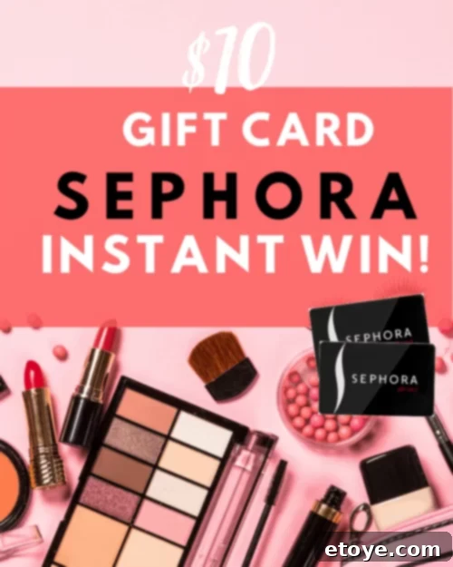 Sephora Instant Win Game Graphic