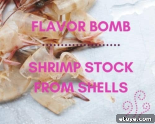 Succulent Boiled Shrimp Recipe 2 Shrimp shells simmering in a pot for homemade stock