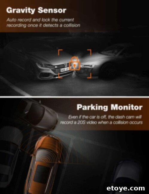 Win a 4K Dual Dash and Backup Camera 3 Kingslim D4 dash cam packaging and components, highlighting its advanced features