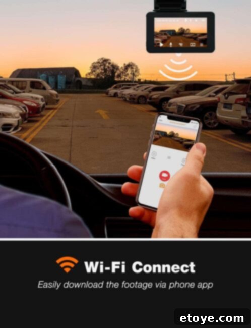 Win a 4K Dual Dash and Backup Camera 4 Kingslim D4 dash cam displaying its high-definition video quality and night vision capabilities in low light