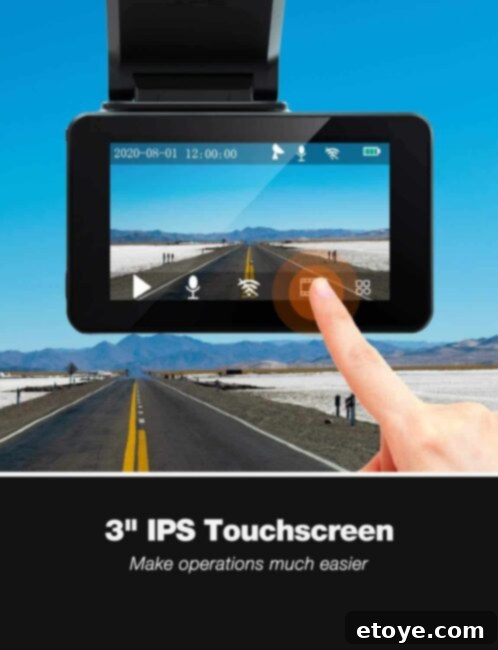 Win a 4K Dual Dash and Backup Camera 5 Kingslim D4 dash cam demonstrating its Sony Infrared Night Vision technology, capturing clear images in darkness