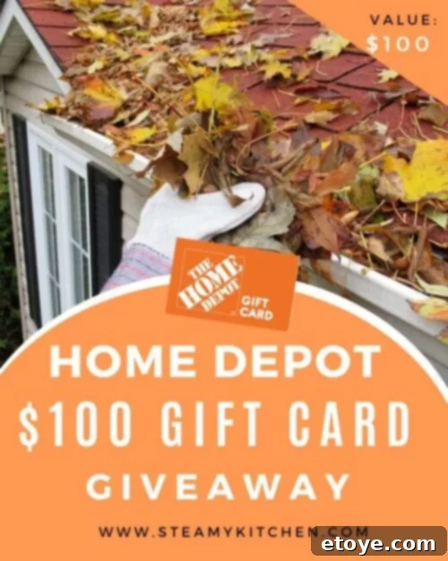 $100 home depot giveaway