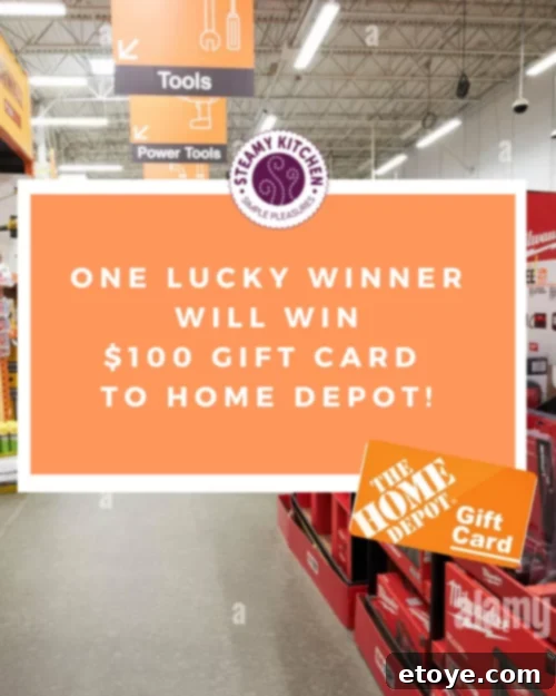 Home Depot $100 Gift Card Giveaway