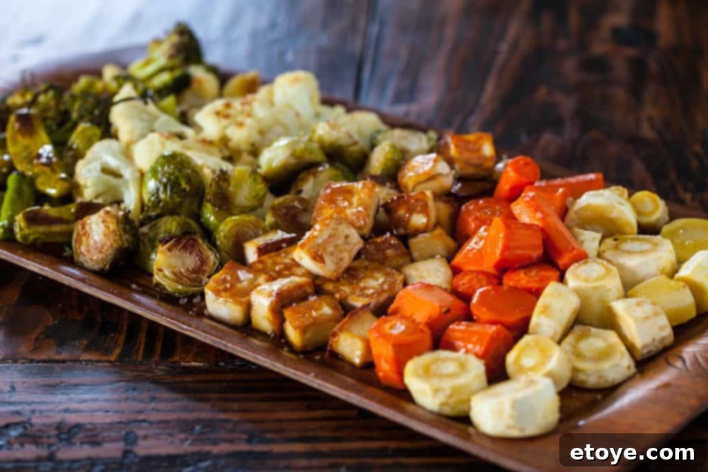 Roasted Tofu and Vegetables Recipe Platter of Roasted Tofu and Vegetables