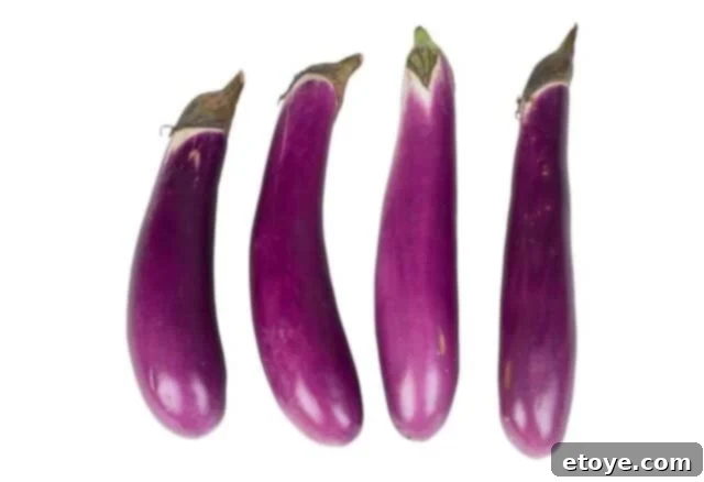 Chinese eggplant, lighter in color - lavender