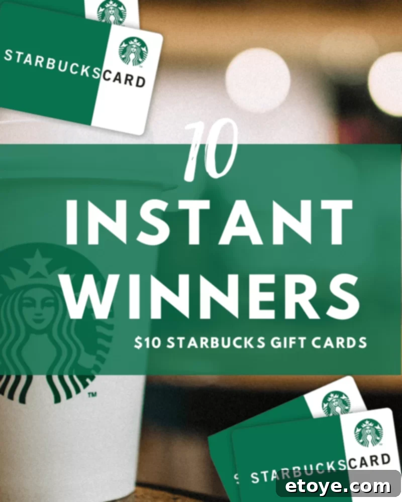 Win Instantly with Starbucks 2 A delicious Starbucks coffee beverage, ready to be enjoyed.