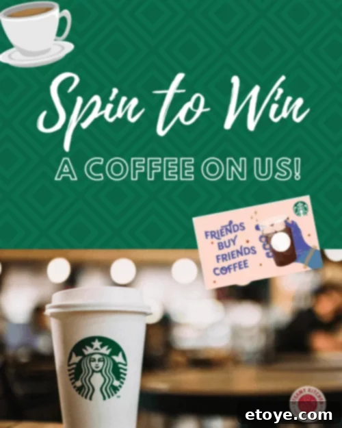 Win Instantly with Starbucks 3 A steaming cup of Starbucks coffee, symbolizing a potential win.