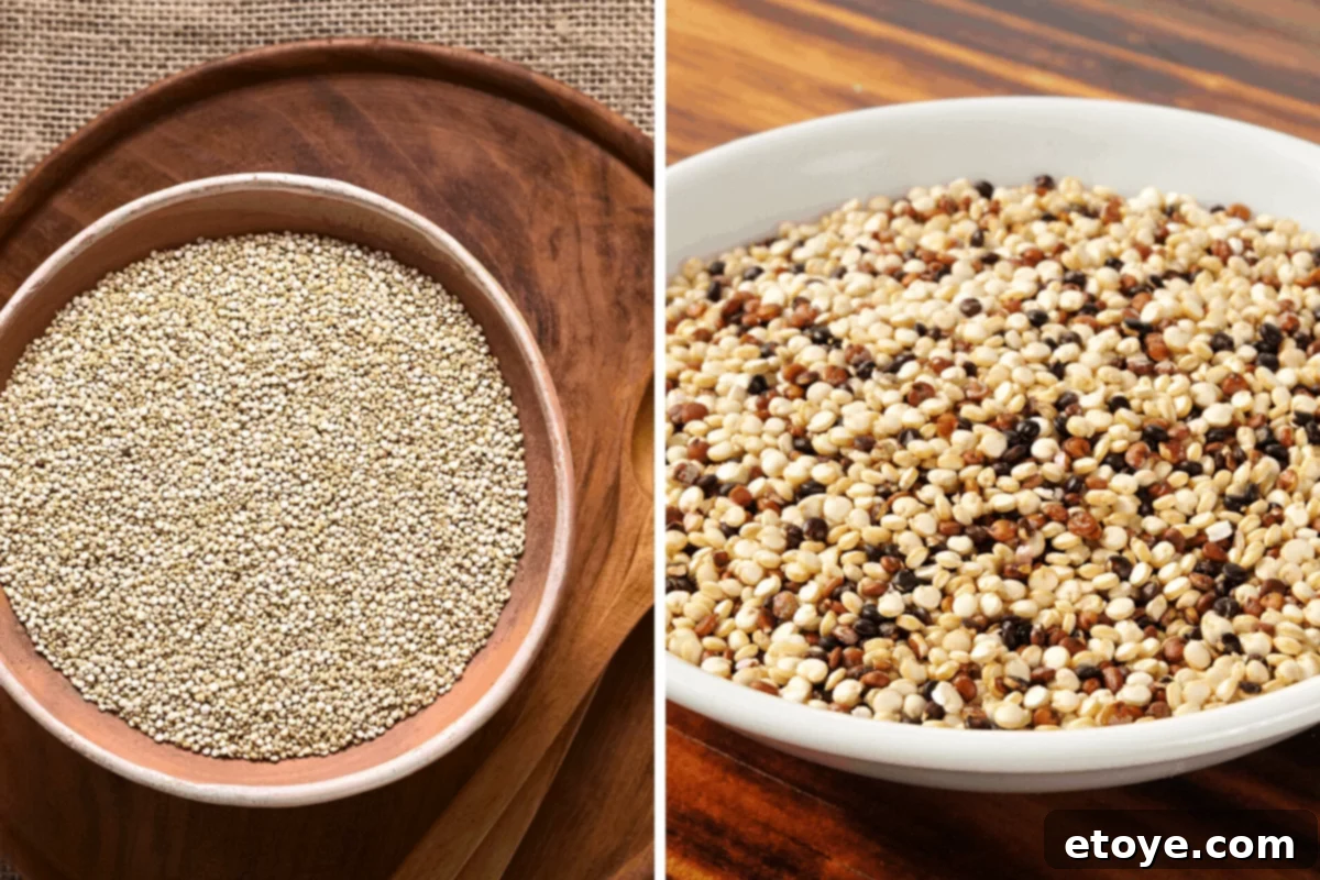Fluffy Quinoa Made Easy on the Stovetop 4 white vs rainbow quinoa