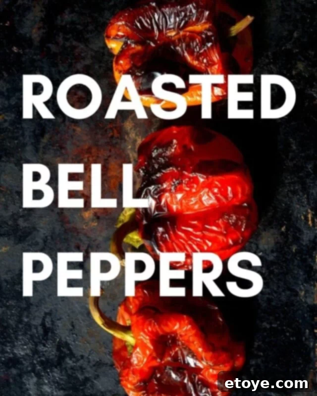 Fresh bell peppers ready for roasting