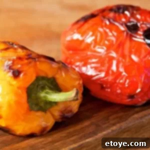 Beautifully roasted bell peppers