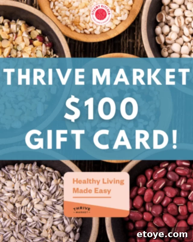 Score a 100 Thrive Market Gift Card 2 Stock your pantry with delicious organic foods from Thrive Market