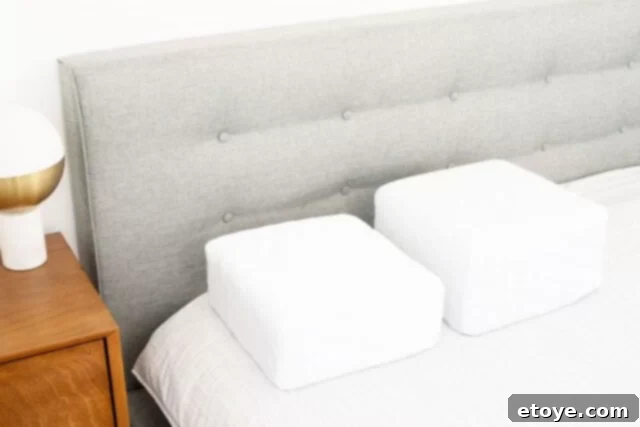 Two different sizes of Pillow Cube for side sleepers, showcasing 5-inch and 6-inch options