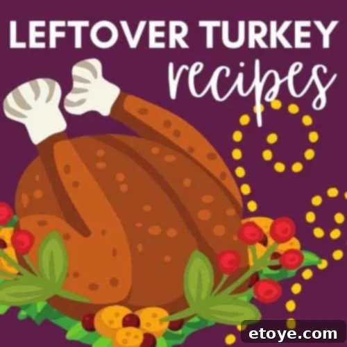 A collage of various leftover turkey recipes