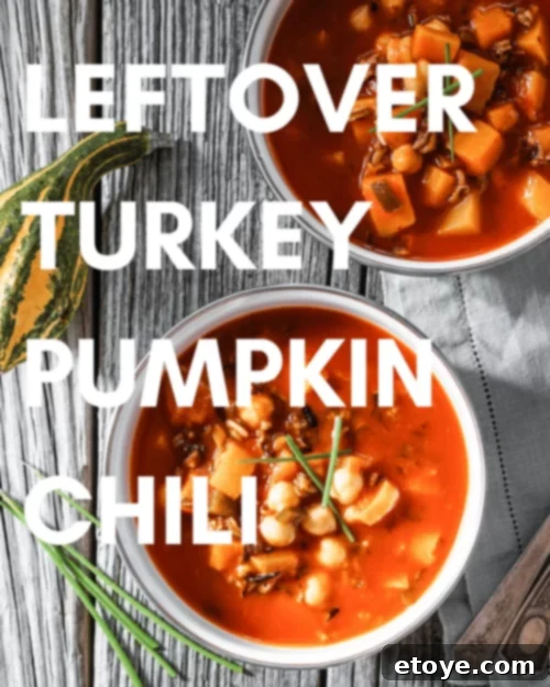 Leftover Turkey Pumpkin Chili