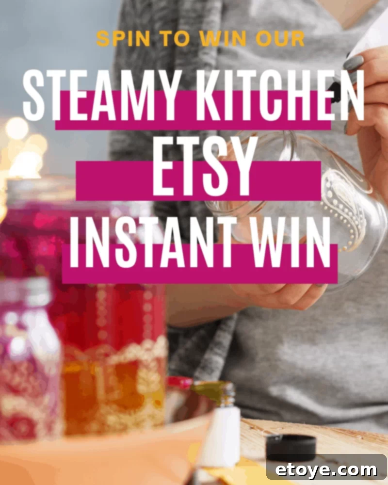 Exciting Etsy giveaway graphic with a 'Spin to Win' wheel and prizes