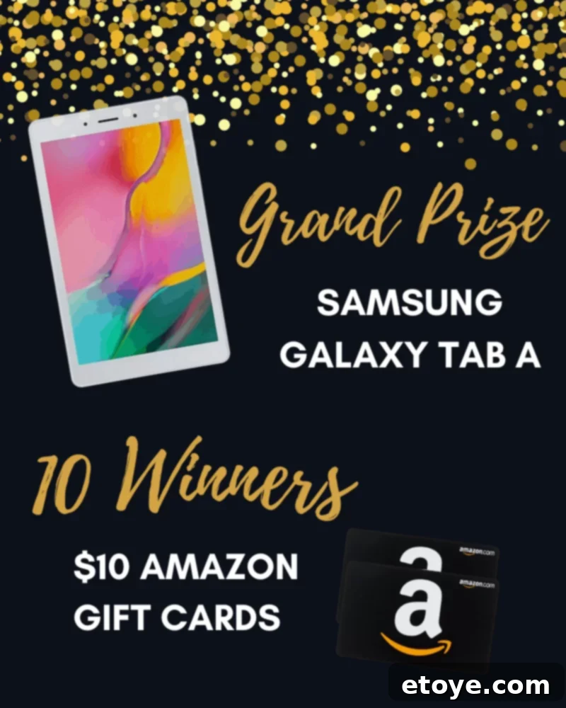 Samsung Galaxy Tab A and Amazon Gift Card Prizes