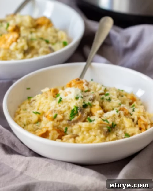 Reinventing Leftover Smoked Salmon 5 smoked salmon risotto in a white bowl.