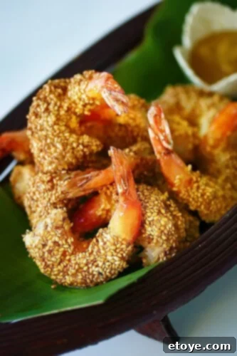 Crispy Sesame Shrimp with Honey Mustard Dip 2 Sesame Shrimp with Honey Mustard Dipping Sauce, a classic Chinese appetizer
