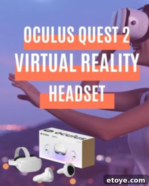 Unlock VR Worlds: Oculus Quest 2 Giveaway 2 Person wearing an Oculus Quest 2 VR headset, showcasing immersive virtual reality experiences