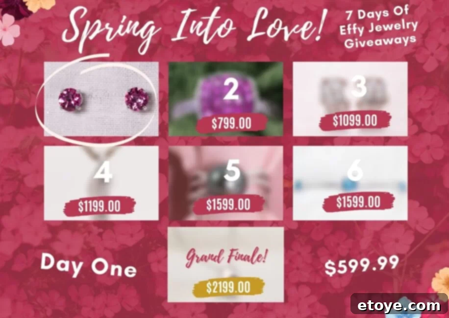 Spring Into Love Giveaway Day One 6 Close-up of the Effy Pink Topaz earrings, highlighting the detailed craftsmanship.