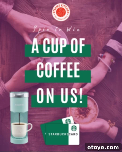 Win a Free Coffee Instantly 2 A freshly brewed cup of coffee, steam rising, ready to kickstart a productive day.