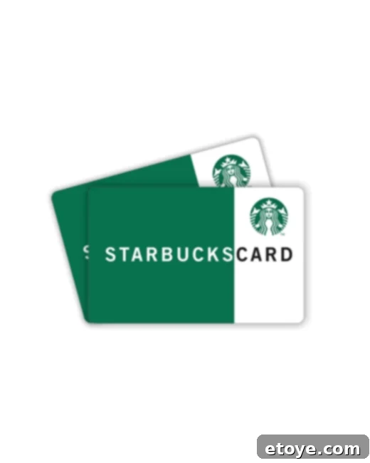 Win a Free Coffee Instantly 4 A $10 Starbucks gift card featuring the iconic logo, promising a delightful treat.