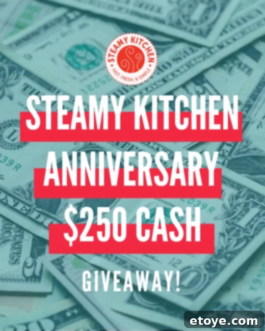 Steamy Kitchen's Anniversary: Win $250 Cash! 2 Jaden, the founder of Steamy Kitchen, joyfully celebrating the 16th anniversary of her popular food blog