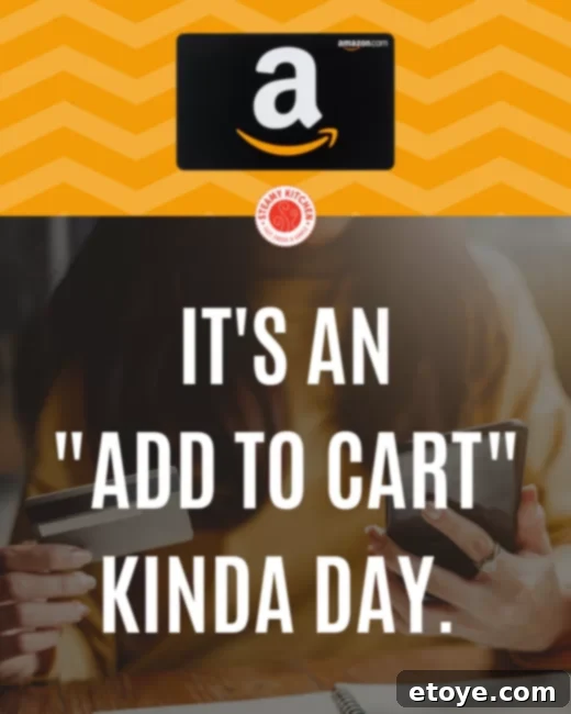 Woman enthusiastically browsing shopping items on Amazon for home improvement and organization after winning a gift card.