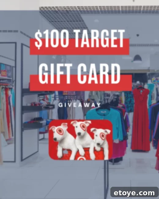 Win a $100 Target gift card to upgrade your home and kitchen appliances, or grab the latest electronics.