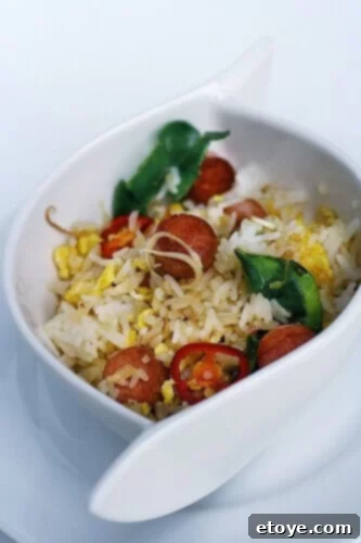 Vienna Sausage Fried Rice Serving Suggestion