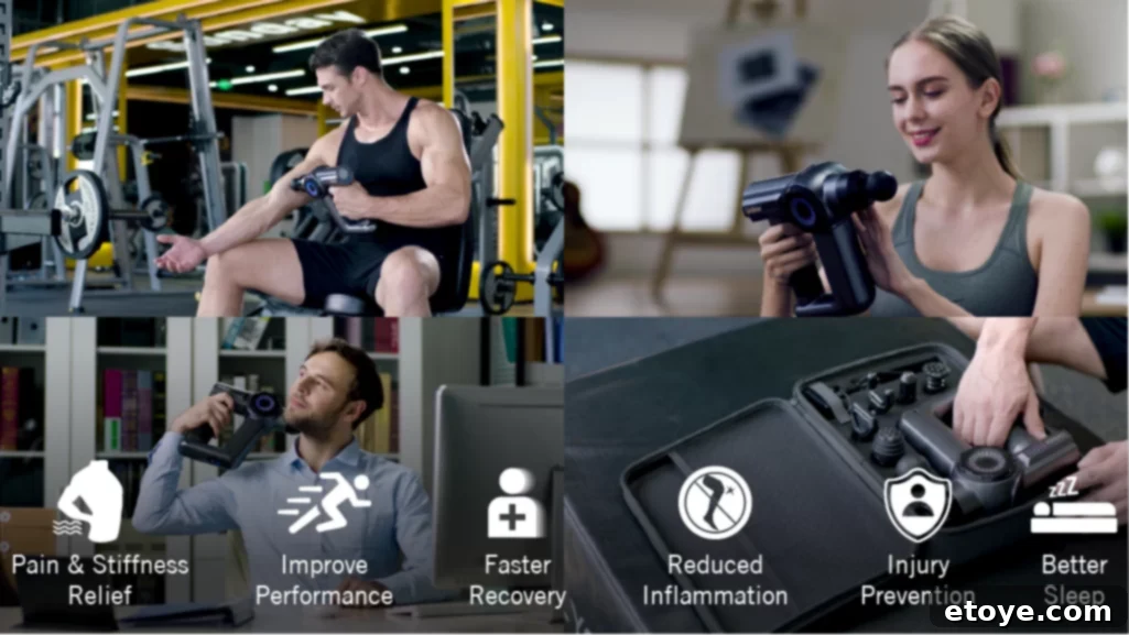 Urikar AT1 smart AI-powered percussive massager with its display screen