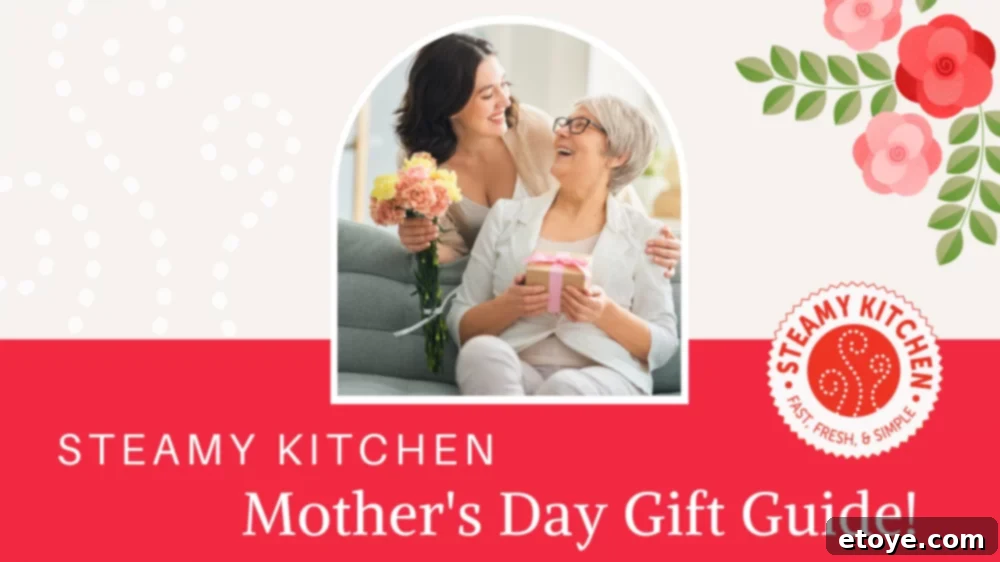 Thoughtful Mother's Day gifts for every type of mom, featuring kitchen gadgets and relaxation items.