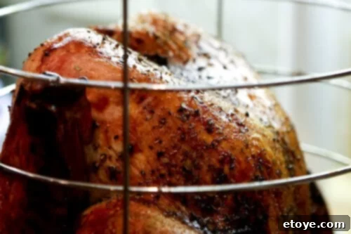 Deliciously crispy turkey skin, a Thanksgiving highlight