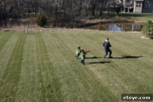 thanksgiving-2009-042 A child playfully caught during a game of tag