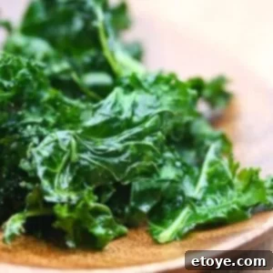 Crispy Kale Chips in a bowl
