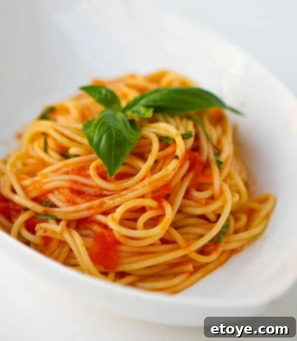 Authentic Scarpetta's Spaghetti with Fresh Tomato Sauce