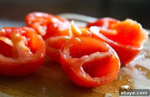 Preparing Tomatoes for Scarpetta's Spaghetti Sauce
