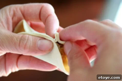Pan Fried Pork and Shrimp Potstickers Recipe - pleating