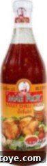 Bottle of Mae Ploy sweet chili sauce